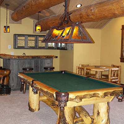 Big Sky Log Home Bar